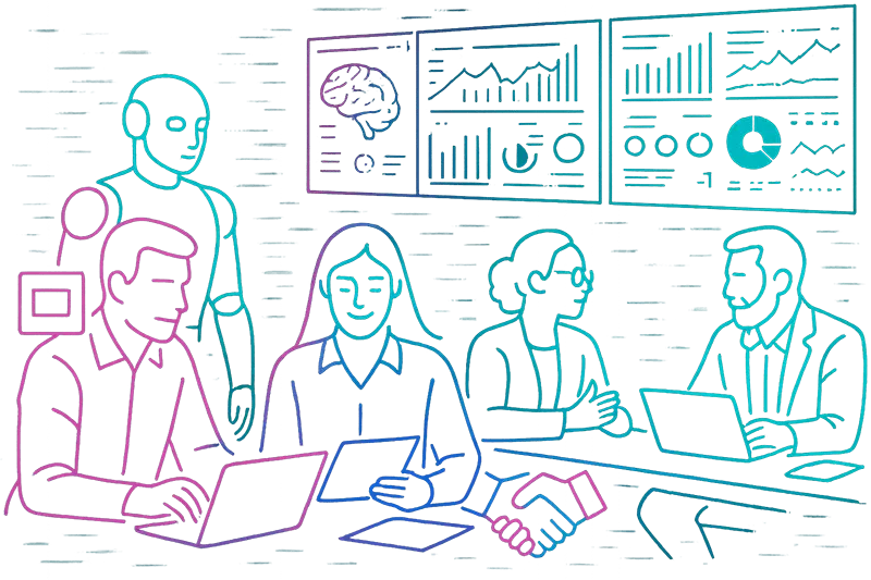 Representación de una empresa utilizando inteligencia artificial para automatizar procesos