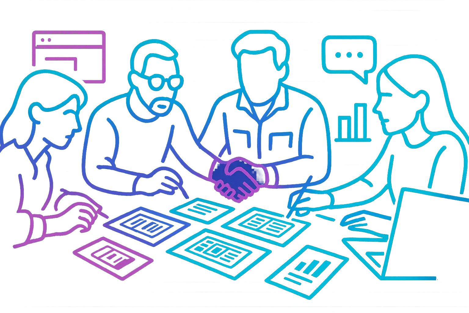 Equipo experto desarrollando aplicaciones móviles.